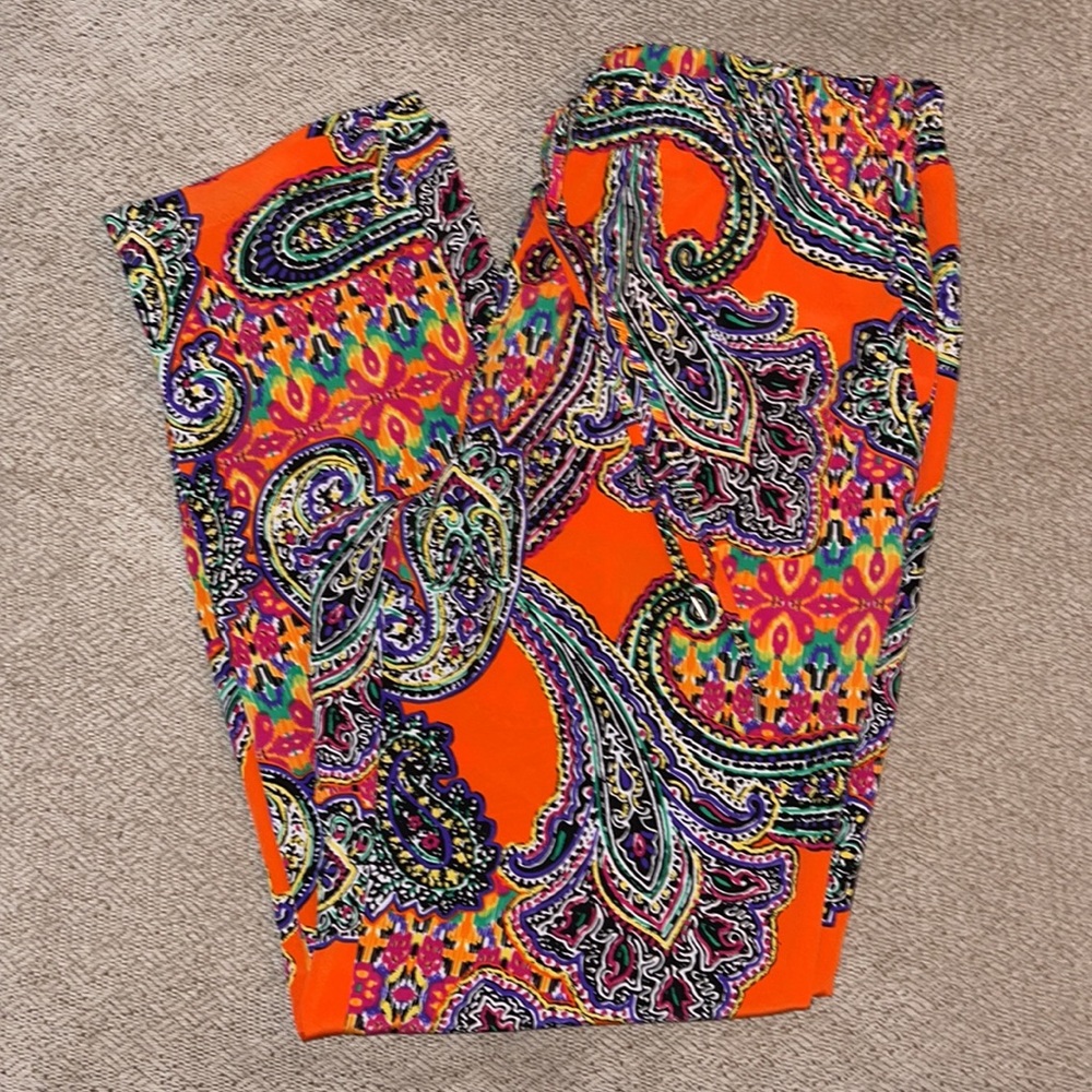 Lauren Ralph Lauren
Paisley-Print Crepe Pants Sz 6